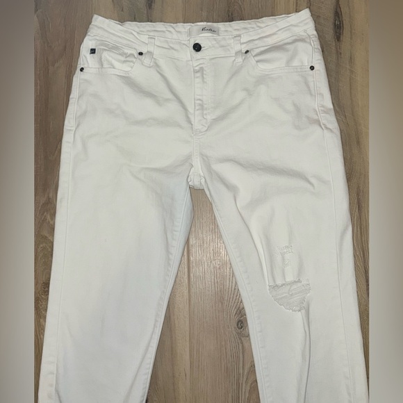 KanCan Women's Cream Distressed Ankle Jeans - Picture 5 of 7